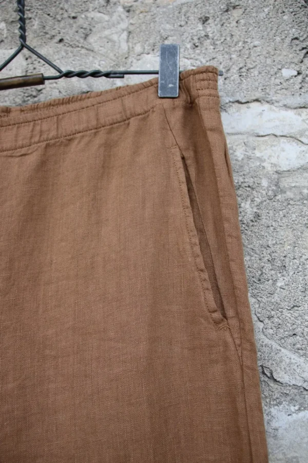 Hosen*by basics Hose im klassischen Schnitt 12013 in camel - supersoftes Leinen