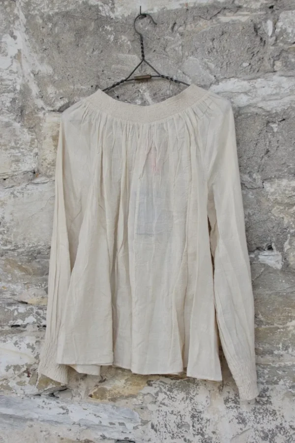 Blusen*Ewa i Walla Bluse 44776 aus zarten Karogewebe in creme - softer Voile