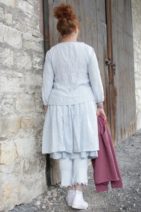 Blusen*Ewa i Walla Bluse 44970 CLARA in pastellblau (ice blue) - exklusive Seide