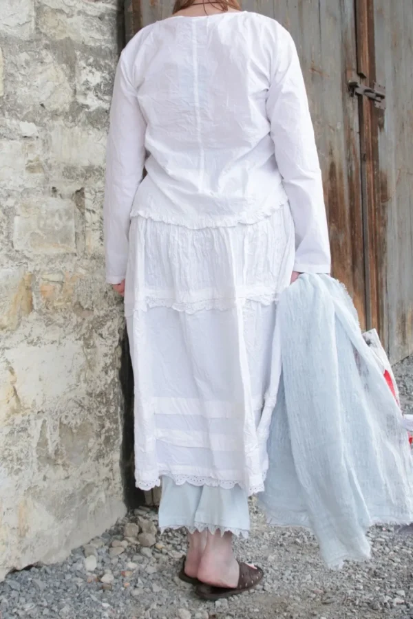 Blusen*Ewa i Walla Bluse 44983 EMELIE in weiss (white) - reine Knitterbaumwolle