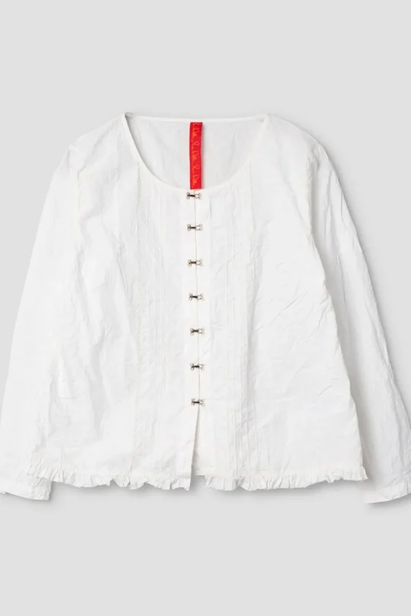 Blusen*Ewa i Walla Bluse 44983 EMELIE in weiss (white) - reine Knitterbaumwolle