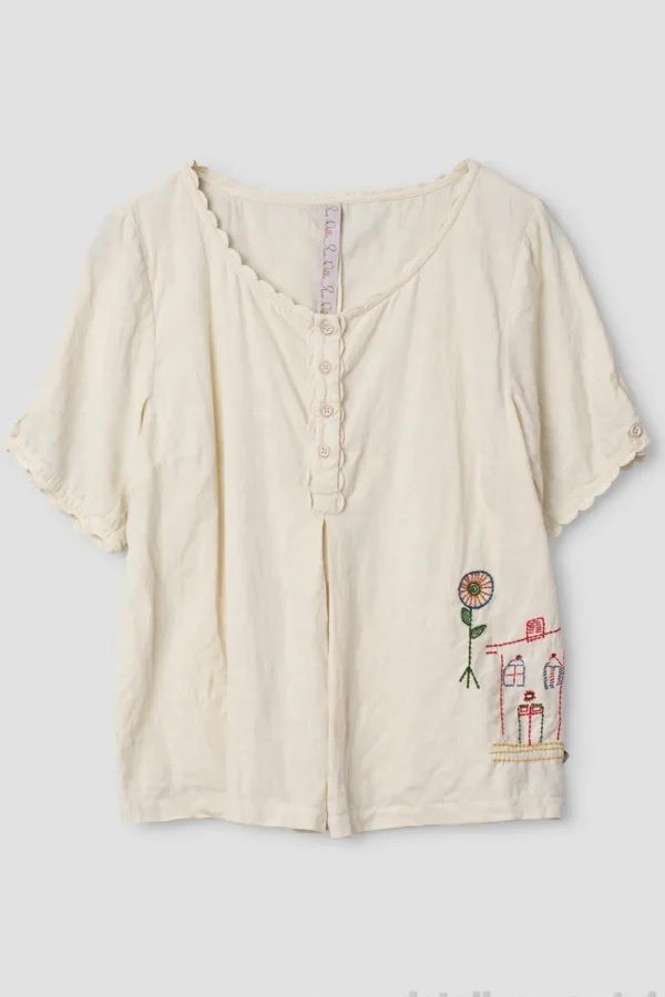 Blusen*Ewa i Walla Bluse 44955 GABRIELLA in creme (bone white) - softes Leinen