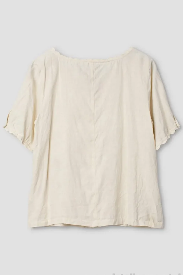 Blusen*Ewa i Walla Bluse 44955 GABRIELLA in creme (bone white) - softes Leinen