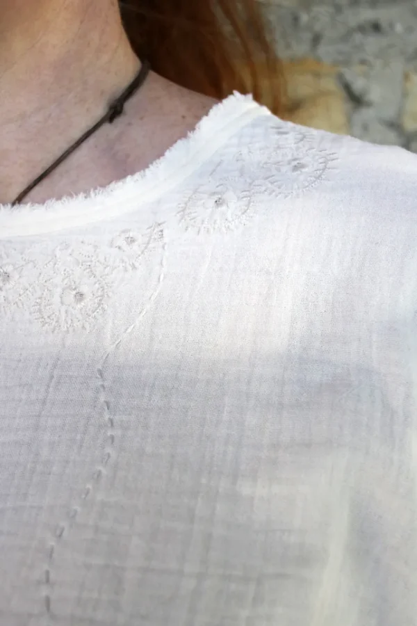 Blusen*Ewa i Walla * Bluse 44102 JOAN in creme (cream) - softe Winterbaumwolle