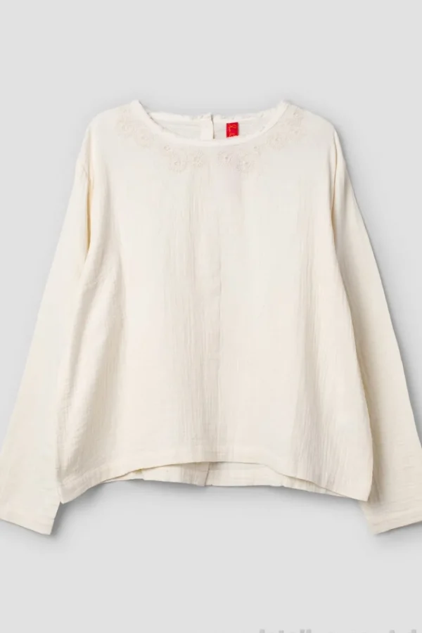 Blusen*Ewa i Walla * Bluse 44102 JOAN in creme (cream) - softe Winterbaumwolle