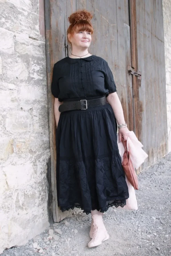 Blusen*Ewa i Walla Bluse 44960 SAGA in schwarz (black) - softer Sushi Voile aus Baumwolle & Viskose