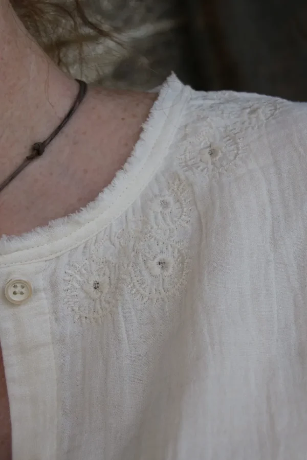 Blusen*Ewa i Walla * Bluse 44104 SIGYN in cremeweiß (cream) - softe Winterbaumwolle