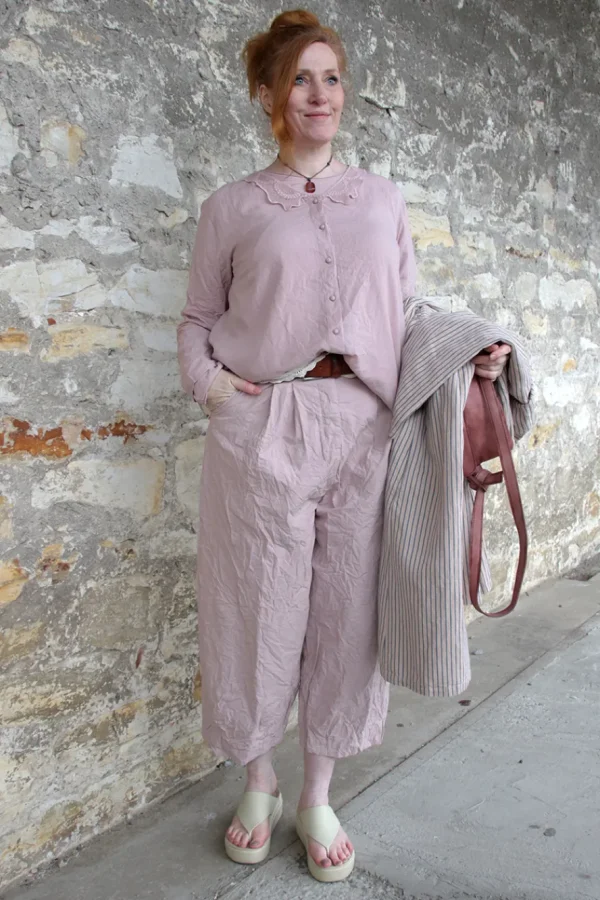 Blusen*Ewa i Walla Bluse AGNA 44123 in rose (pale mauve) - Sushi Voile aus Baumwolle und Viskose
