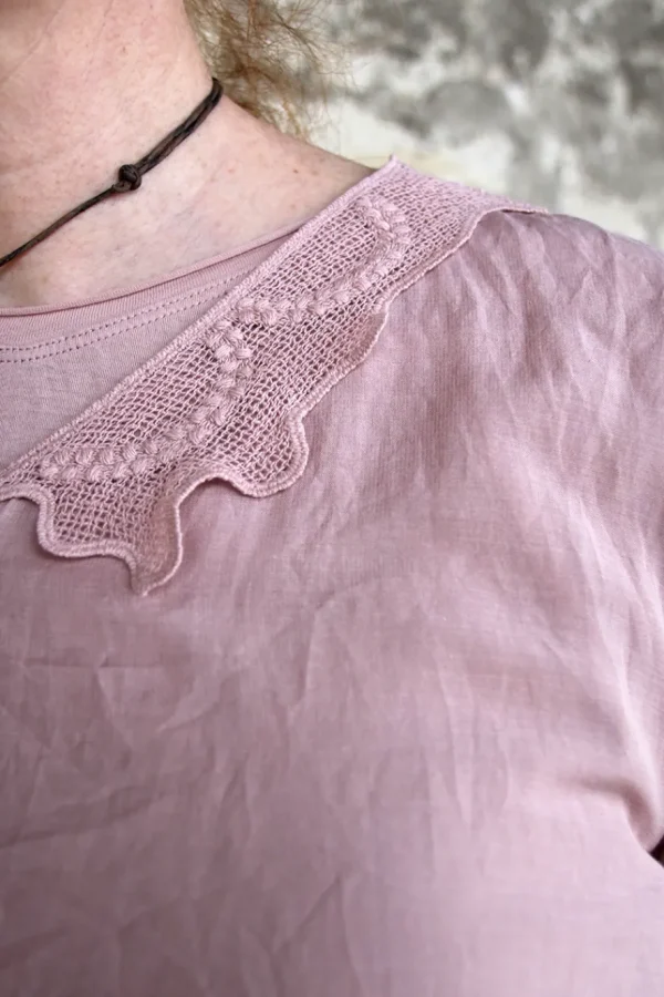 Blusen*Ewa i Walla Bluse AGNA 44123 in rose (pale mauve) - Sushi Voile aus Baumwolle und Viskose