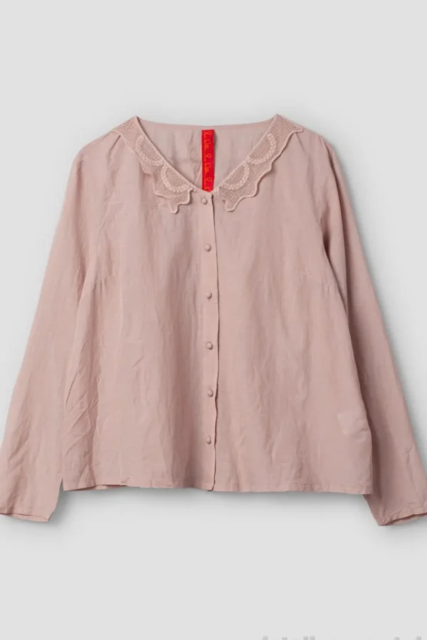 Blusen*Ewa i Walla Bluse AGNA 44123 in rose (pale mauve) - Sushi Voile aus Baumwolle und Viskose