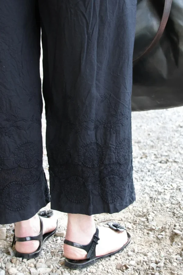 Hosen*Ewa i Walla Hose 11396 AMINA in schwarz (black) - reine Knitterbaumwolle