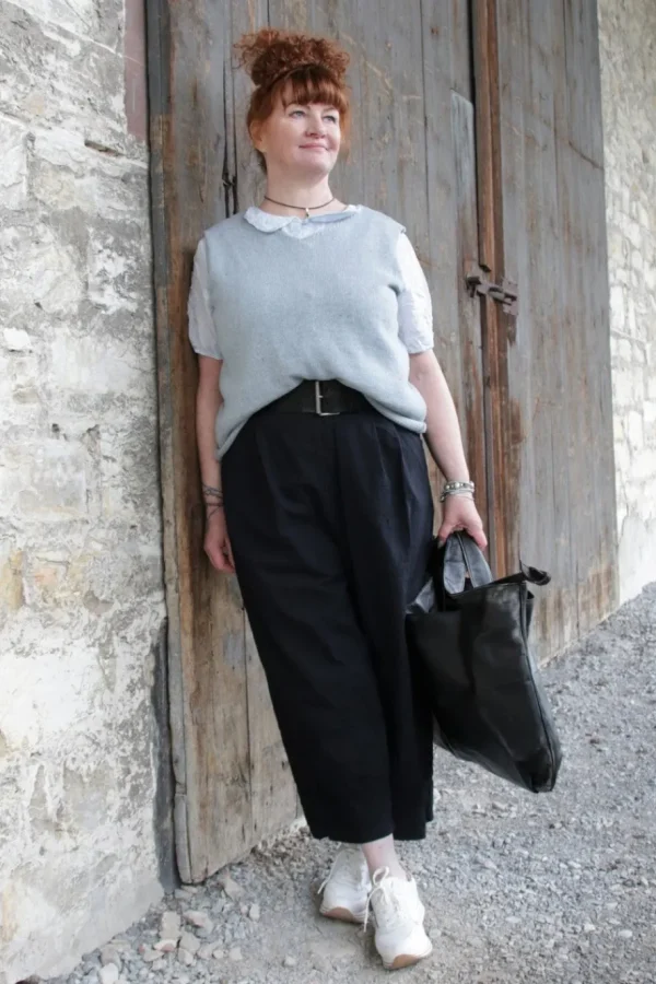Hosen*Ewa i Walla Hose 11396 AMINA in schwarz (black) - reine Knitterbaumwolle