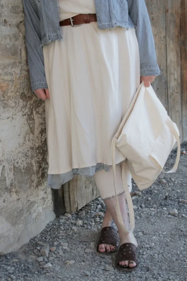 Kleider*Ewa i Walla Kleid 55802 ALISA in creme mit hellblauen PomPoms - gerippter Jersey