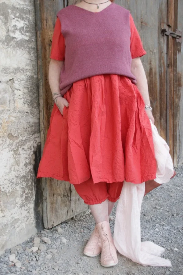 Kleider*Ewa i Walla Kleid 55859 ALISON in rosenrot (rose) - reine Knitterbaumwolle