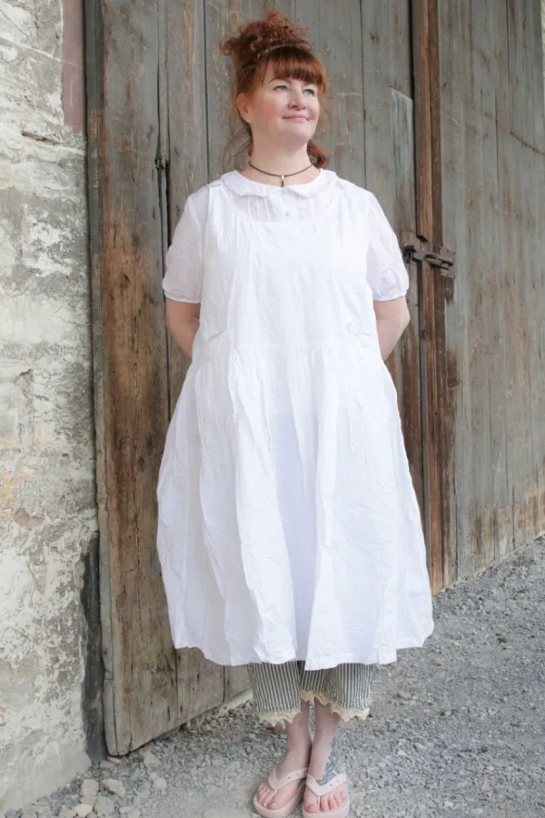 Kleider*Ewa i Walla Kleid 55849 BARBRO in reinweiss (white) - reine Knitterbaumwolle