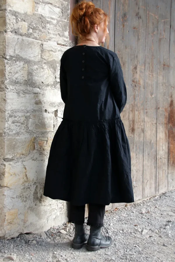 Kleider*Ewa i Walla * Kleid 55865 LEONOR in schwarz (black) - reine Knitterbaumwolle