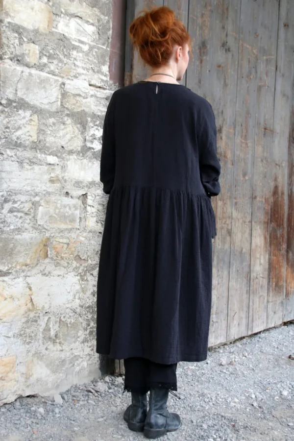 Kleider*Ewa i Walla * Kleid 55866 LISE-LOTT in vintage schwarz (black) - softe Winterbaumwolle