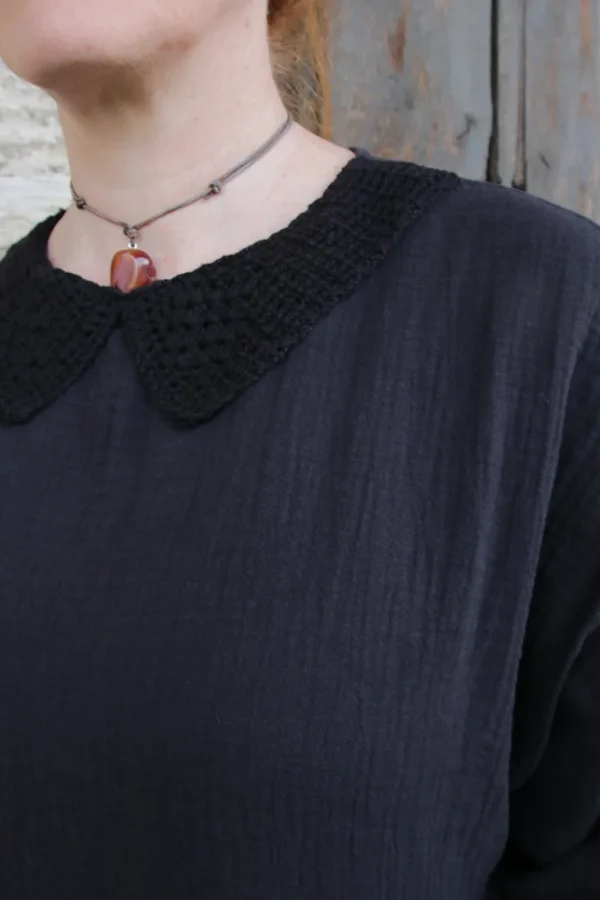 Kleider*Ewa i Walla * Kleid 55866 LISE-LOTT in vintage schwarz (black) - softe Winterbaumwolle