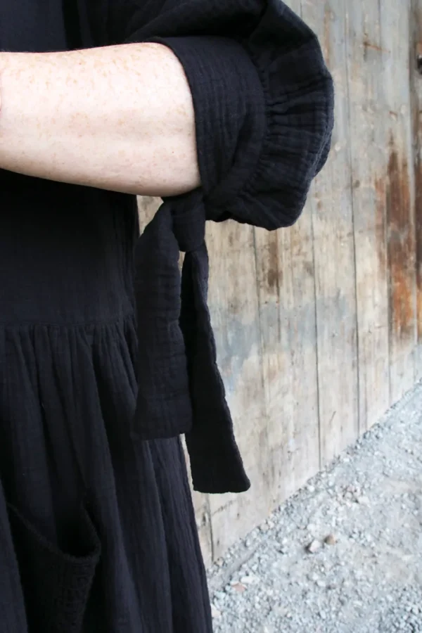Kleider*Ewa i Walla * Kleid 55866 LISE-LOTT in vintage schwarz (black) - softe Winterbaumwolle