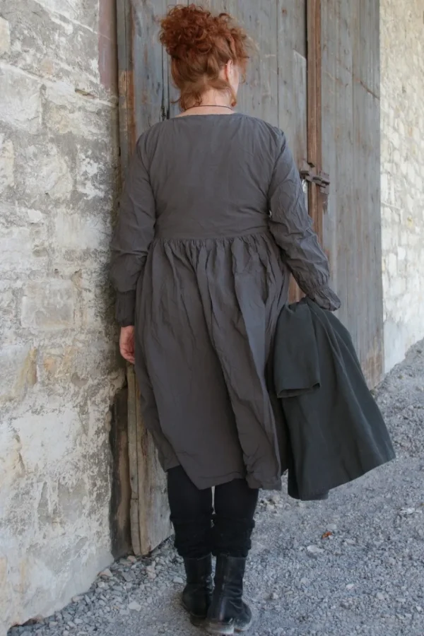 Kleider*Ewa i Walla Kleid 55758 MYRA in grey/steingrau - reine Knitterbaumwolle