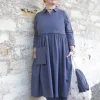 Kleider*Ewa i Walla Kleid 55895 RUBY in blau (blue) - Seersucker aus reiner Baumwolle
