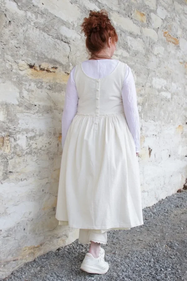 Kleider*Ewa i Walla Kleid 55895 RUBY in cremeweiss (cream) - Seersucker aus reiner Baumwolle
