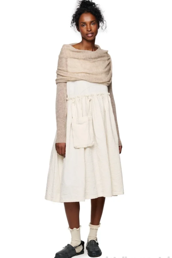 Kleider*Ewa i Walla Kleid 55895 RUBY in cremeweiss (cream) - Seersucker aus reiner Baumwolle