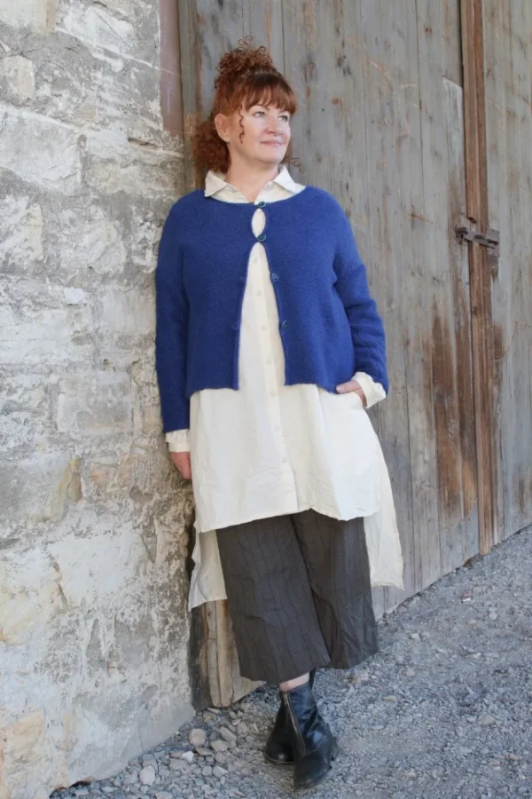Blusen*Ewa i Walla Opa-Hemd/Bluse 44935 LOVIS in natur (cream) - reine Knitterbaumwolle
