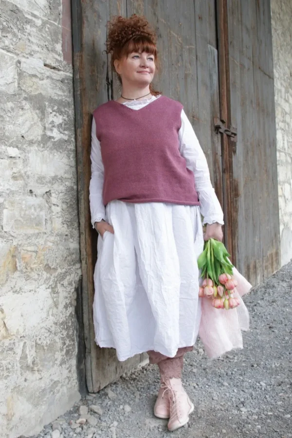 Pullunder | Pullover*Ewa i Walla Pullunder 33374 GUNDA in himbeerrot (heather) - 80% recycelte Baumwolle