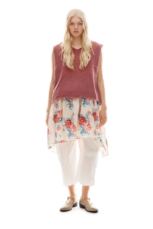Pullunder | Pullover*Ewa i Walla Pullunder 33374 GUNDA in himbeerrot (heather) - 80% recycelte Baumwolle