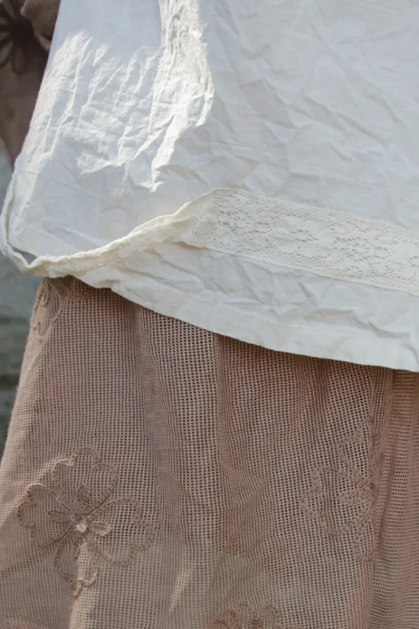Röcke*Ewa i Walla * Rock 22237 AILA in cremeweiß (cream) - reine Knitterbaumwolle