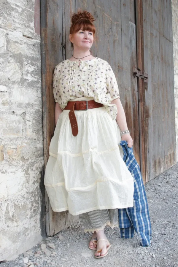 Röcke*Ewa i Walla Rock 22223 CASANDRA im zarten gelb (vanilla) - Organza aus reiner Baumwolle