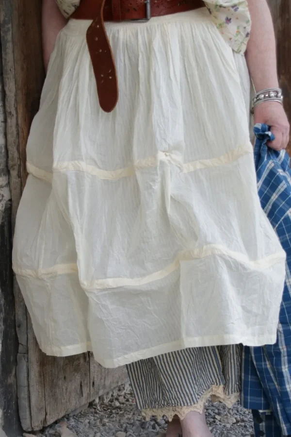 Röcke*Ewa i Walla Rock 22223 CASANDRA im zarten gelb (vanilla) - Organza aus reiner Baumwolle