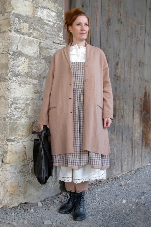 Röcke*Ewa i Walla * Rock 22239 GITTE in zartem creme (cream) - reine Knitterbaumwolle