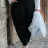 Hosen*Ewa i Walla Sarouel-Hose 11409 MAJVI in schwarz (black) - softes Leinen