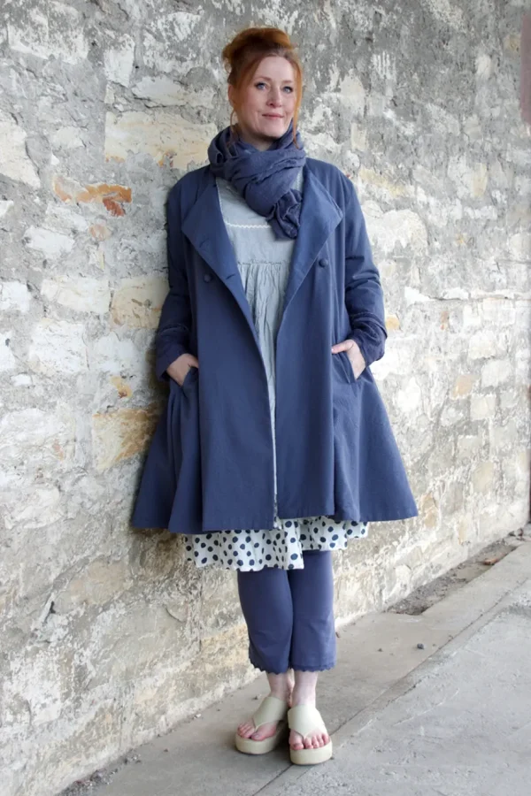 Schal/tuch*Ewa i Walla Schal JUDY 77610 in blau (blue) - zarte Gaze aus reiner Baumwolle