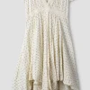 Kleider | Tunika*Ewa i Walla Tunika/Kleid 44964 STELLA in creme mit blauen Dots (blue dot voile) - softer Voile