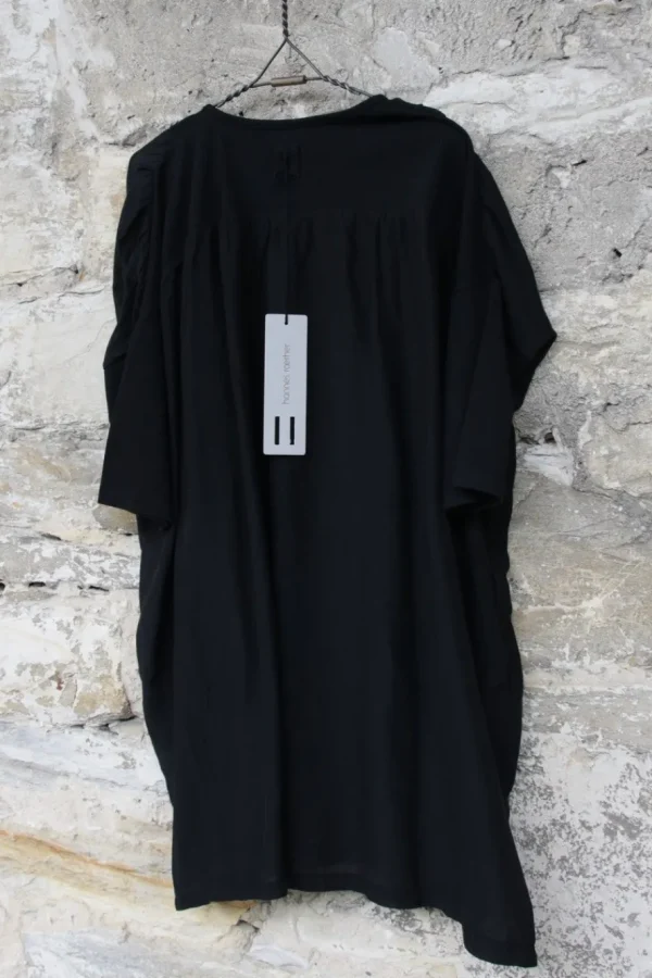 Blusen*Hannes Roether Bluse GAME 210856 in schwarz - Baumwolle & Seide