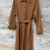 Kleider*Hannes Roether Kleid SUPERBE 210838 in camel - Baumwolle & Elasthan