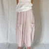 Hosen*Les Ours Pumphose GUS im pastelligen rose mit zarten Streifen - softe Baumwolle
