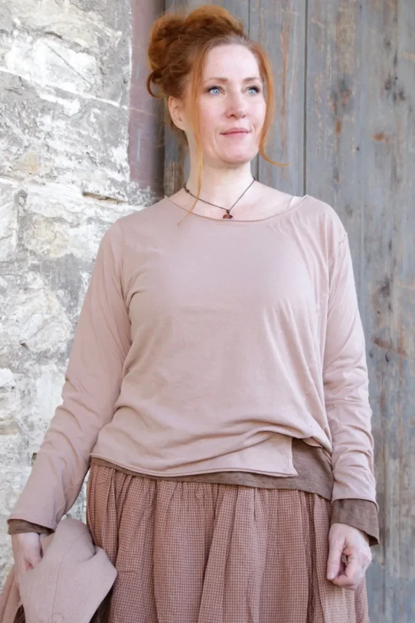 Shirts*Les Ours Shirt NOE in nougatbraun (chocolat) - supersoftes Leinen