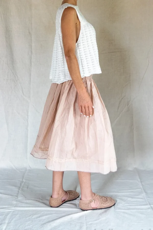 Tunika | Tops*Les Ours Tank Top FANCY in weiss - feiner Strick aus softer Baumwolle